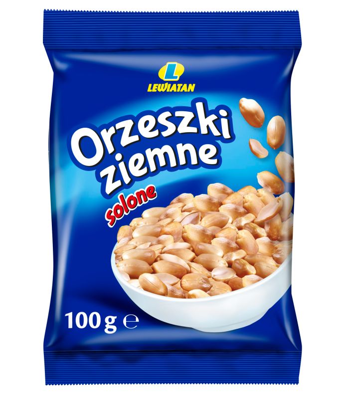 LEWIATAN ORZESZKI ZIEMNE SOLONE 100G.