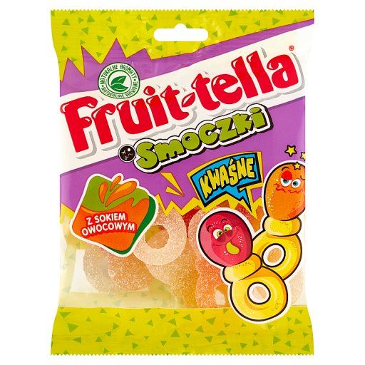 Fruittella Smoczki Żelki o smaku owocowym kwaśne 90 g