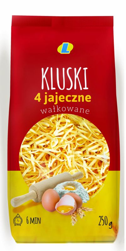 LEWIATAN MAKARON KLUSKI 4 JAJECZNY 250G.