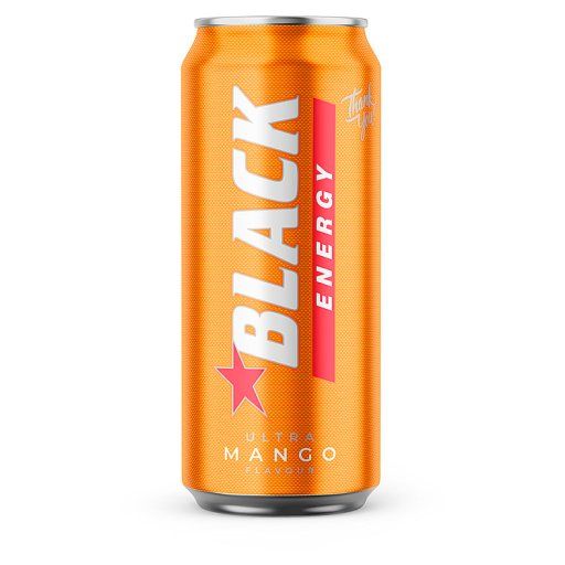 Black Energy Ultra Mango Gazowany napój energetyzujący 500 ml