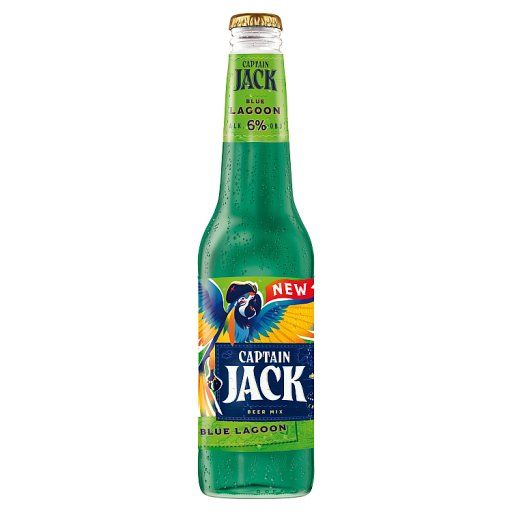 Captain Jack Blue Lagoon Piwo z napojem o smaku pomarańczy ananasa i grenadyny 400 ml