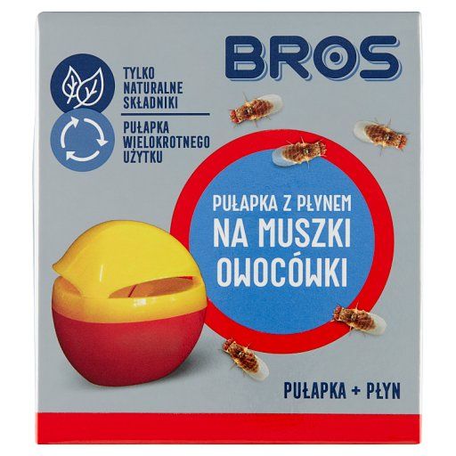 Bros Pułapka z płynem na muszki owocówki 15 ml