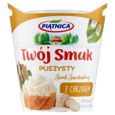 Piątnica Twój Smak Serek śmietankowy puszysty z chrzanem 150 g